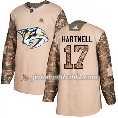 Nashville Predators Hockeydrakt Scott Hartnell 17 2017-2018 Camo Veterans Day Practice Adidas Authentic - Herre